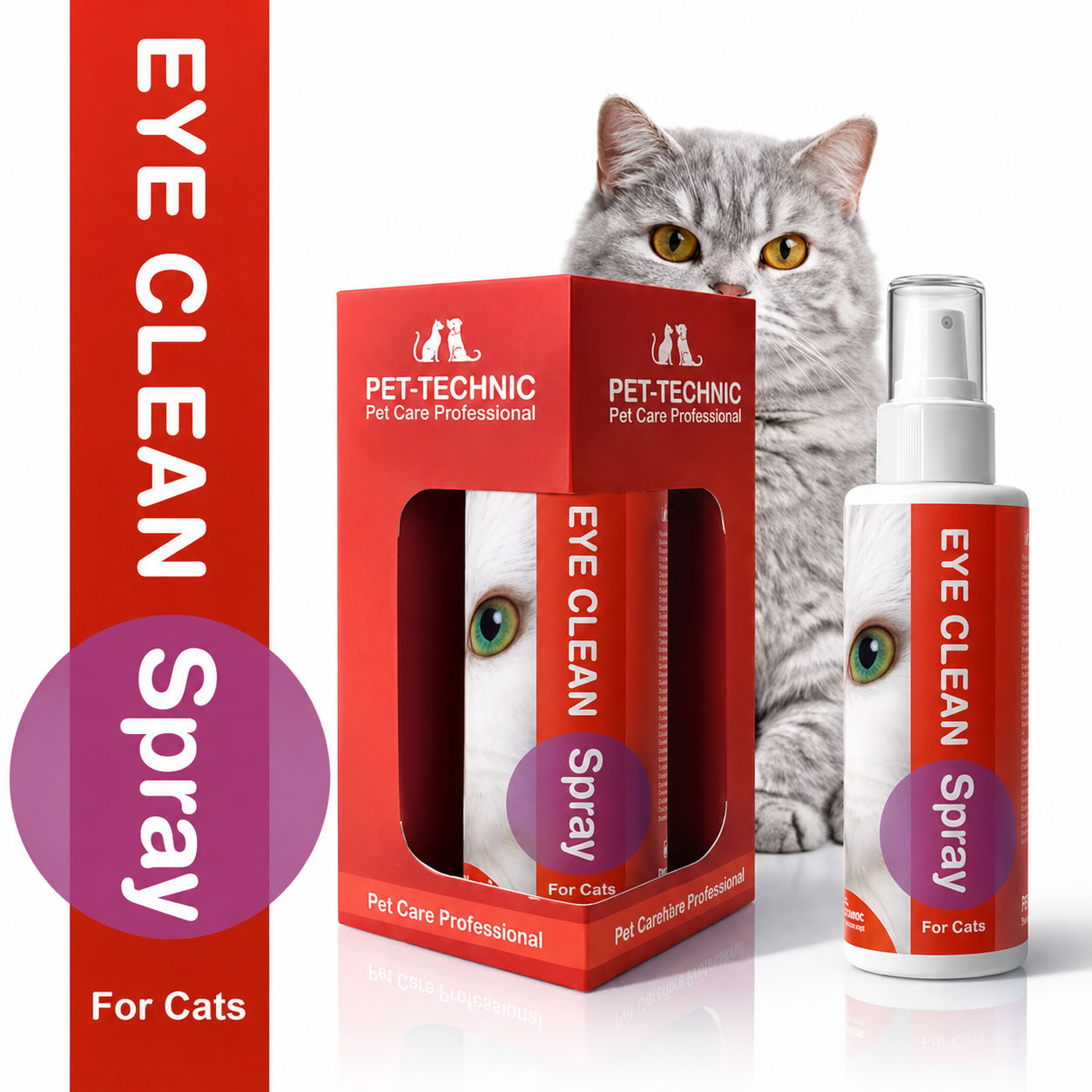 Pet-Technic Eye Clean Kedi (Göz ve Göz Çevresi Temizlik Spreyi) 100ml