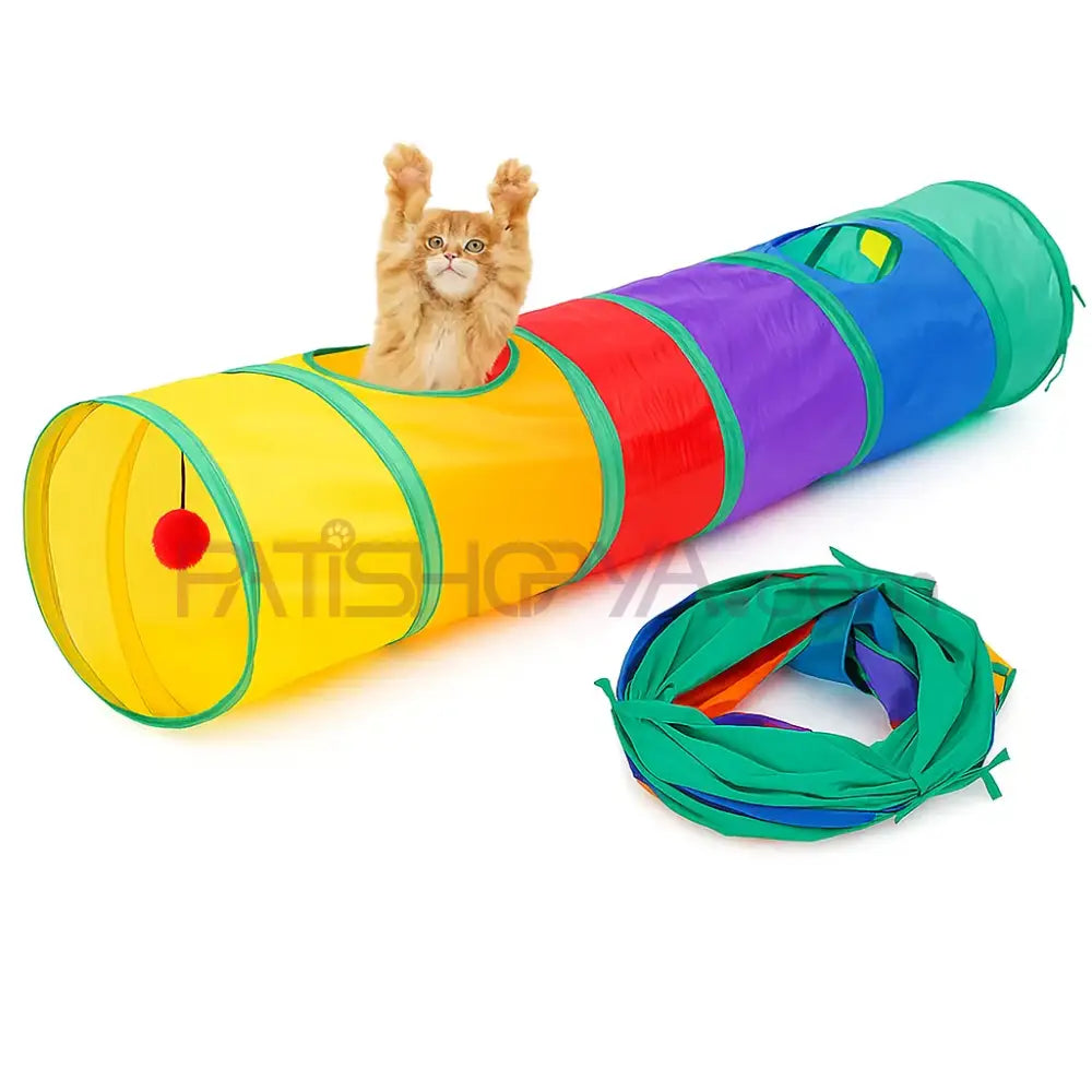120 cm Düz Model Kedi Oyun Tüneli Kedi Oyuncakları