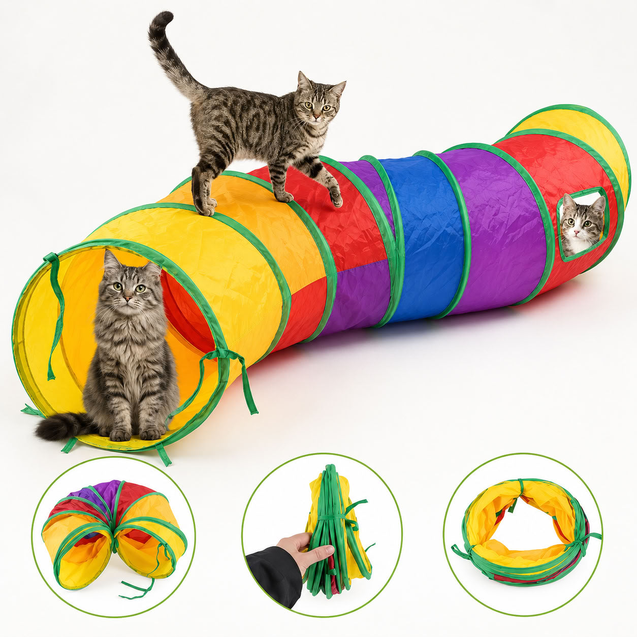 Kıvrımlı Model Kedi Oyun Tüneli 130 cm
