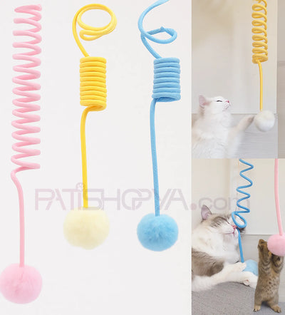 Elastik Yapışkanlı Yaylı Asılabilir İnteraktif Kedi Oyuncağı