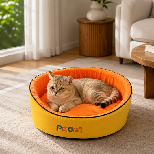 Pet Craft Evcil Hayvan Simit Yatak Turuncu 50x50