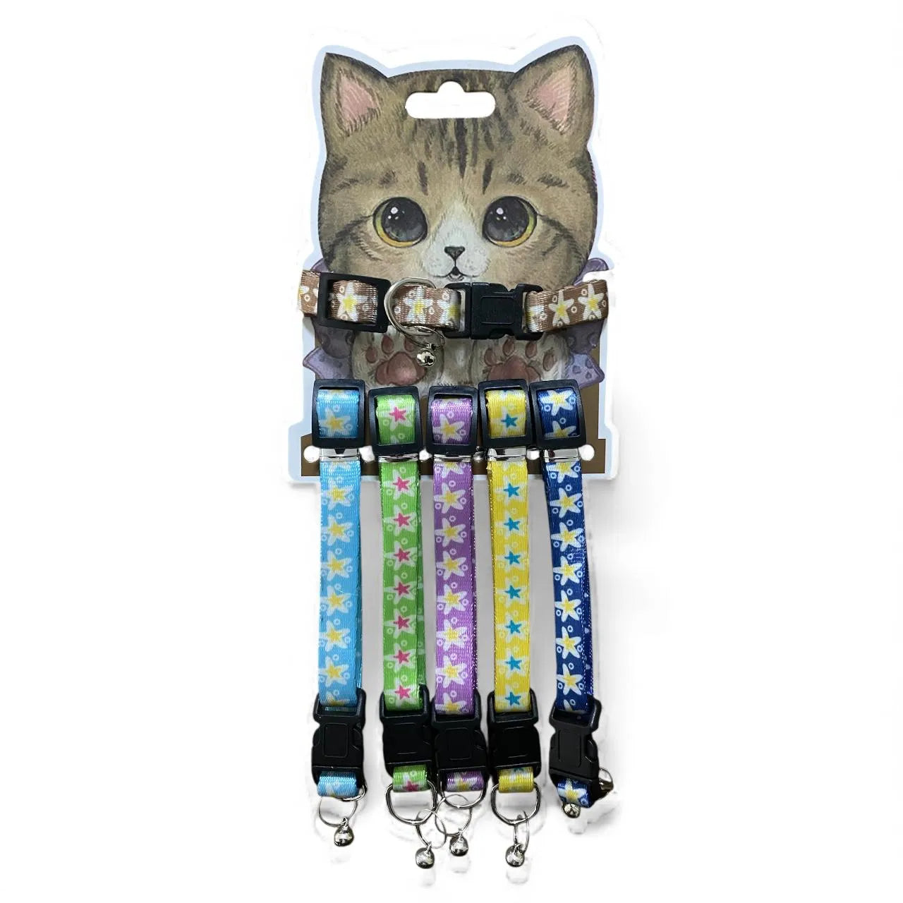 PET VOGUE Yıldız Desenli Kedi Boyunluk Seti 6LI