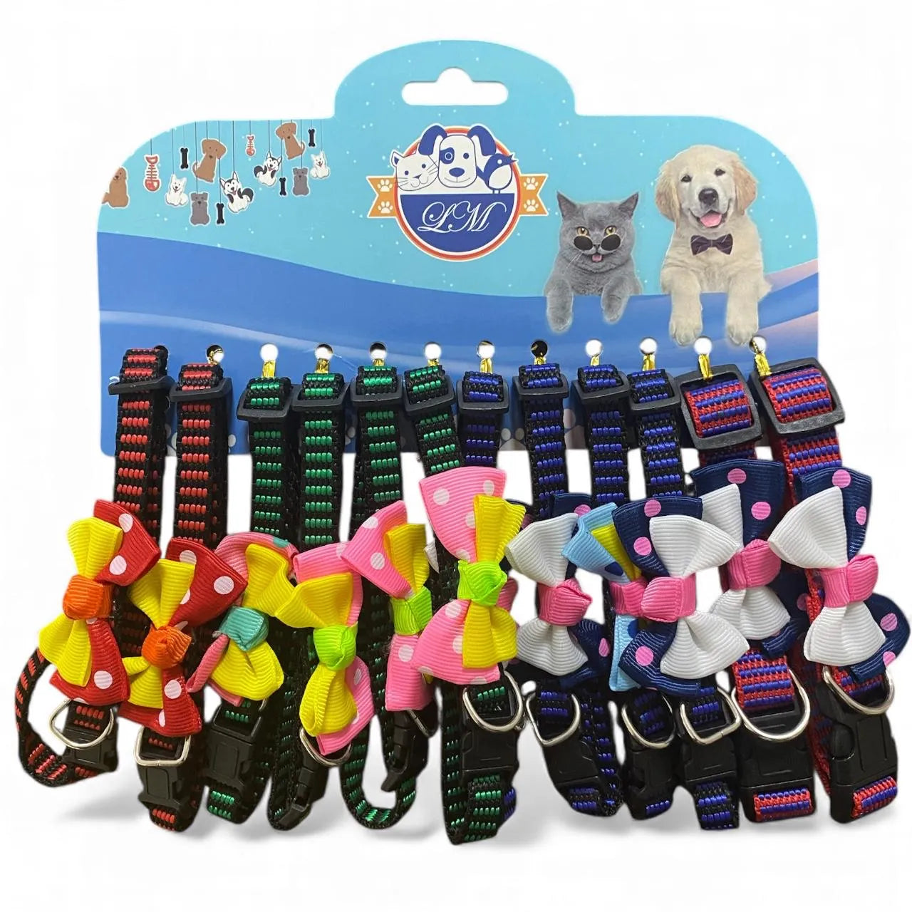 PET VOGUE Papyon Desenli Kedi Boyunluk Seti 12Lİ