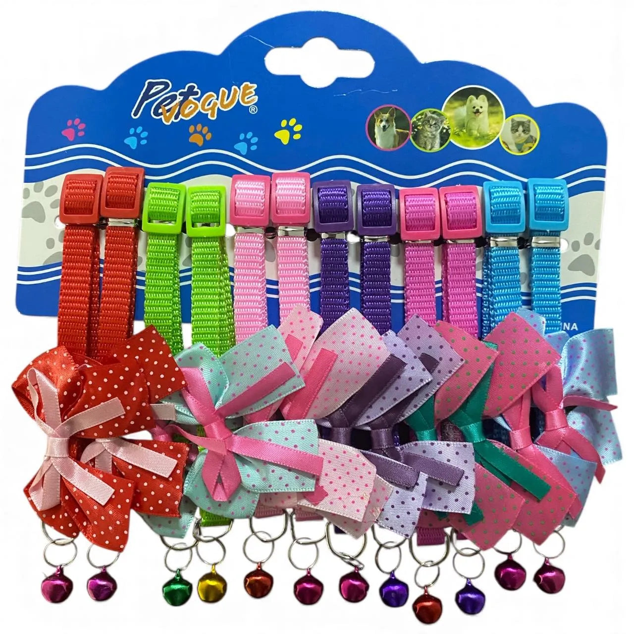 PET VOGUE Papyon Desenli Kedi Boyunluk Seti 12Lİ