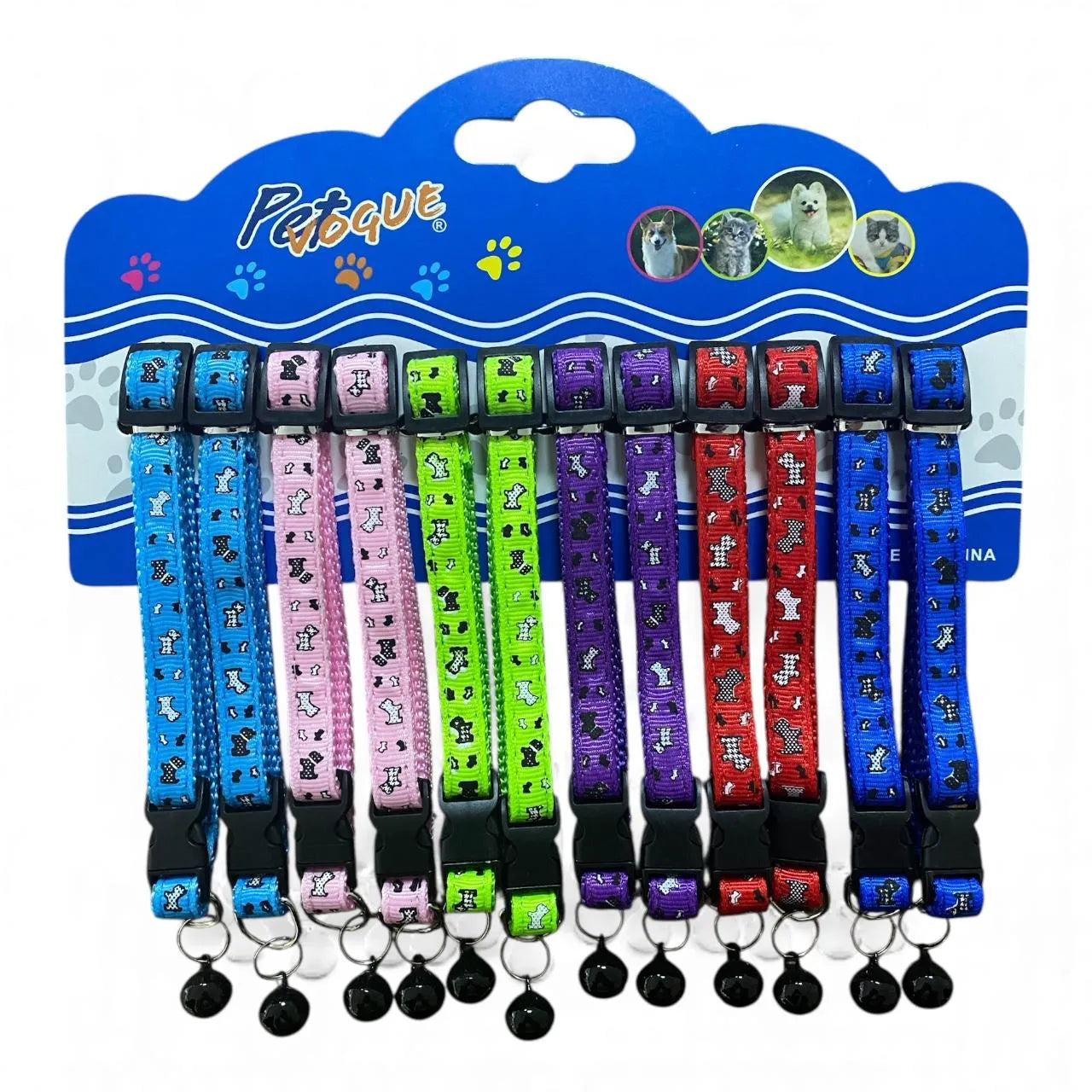 PET VOGUE Hayvan Desenli Kedi Boyunluk Seti 12Lİ