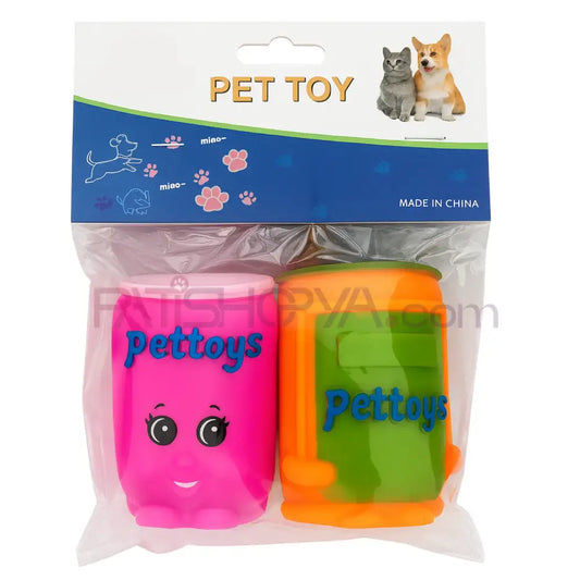 2Lİ İÇEÇEK TASARIMLI SESLİ OYUNCAK PETTOYS (Oyuncak Boy 7 CM) Köpek Oyuncakları