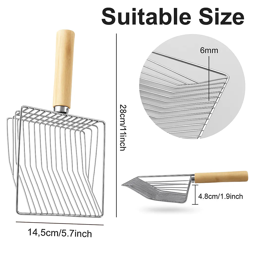 Ahşap Saplı Metal Kum Temizleme Küreği 15*15