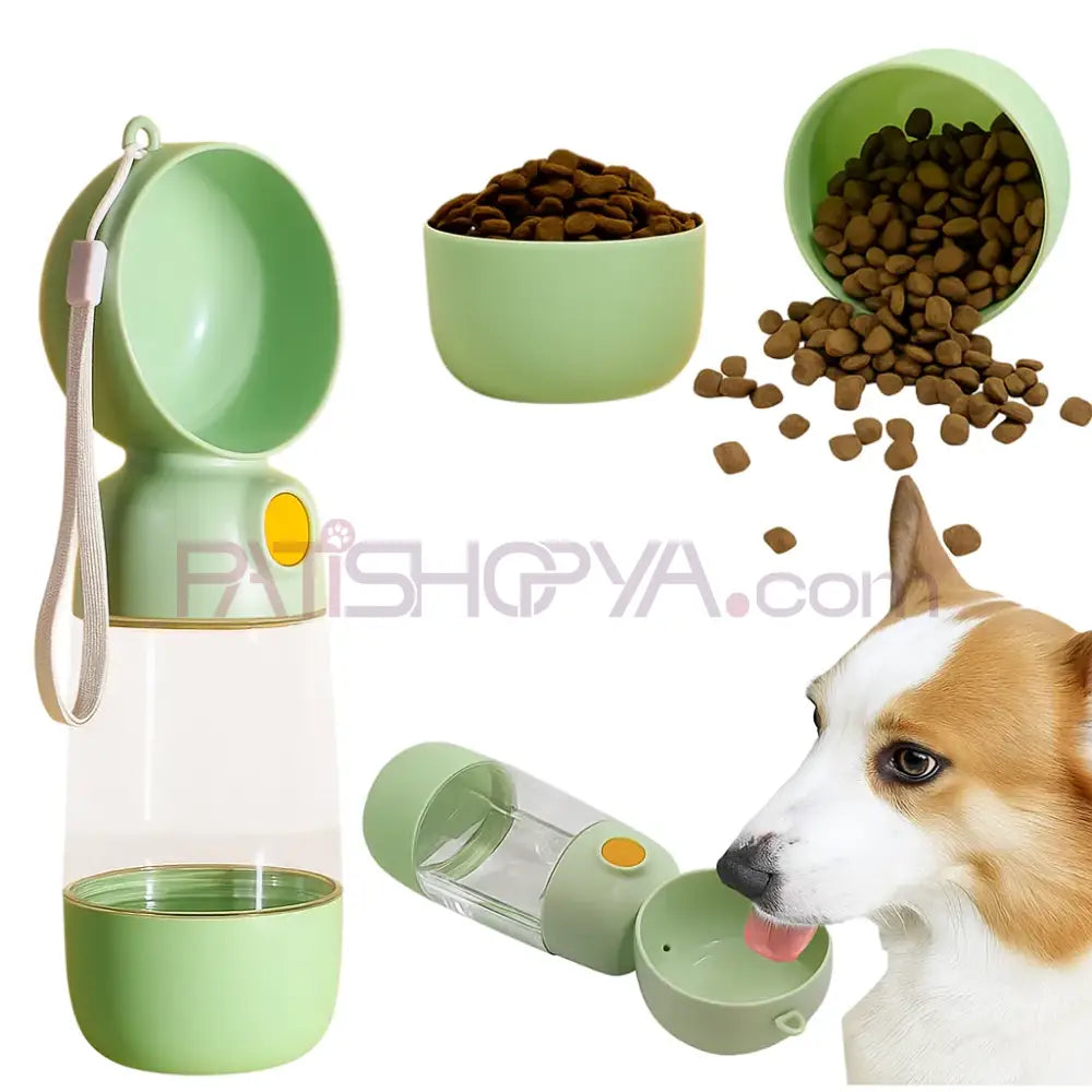 2 Bölmeli Dış Mekan Suluk 400ml + 182ml (KUTULU) Kedi ve Köpek Mama Su Kabı