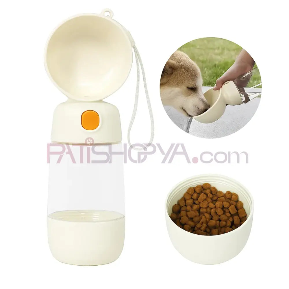 2 Bölmeli Dış Mekan Suluk 400ml + 182ml (KUTULU) Kedi ve Köpek Mama Su Kabı