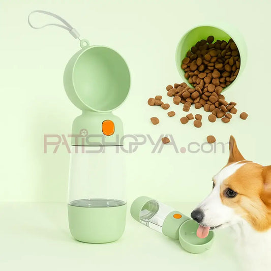 2 Bölmeli Dış Mekan Suluk 400ml + 182ml (KUTULU) Kedi ve Köpek Mama Su Kabı