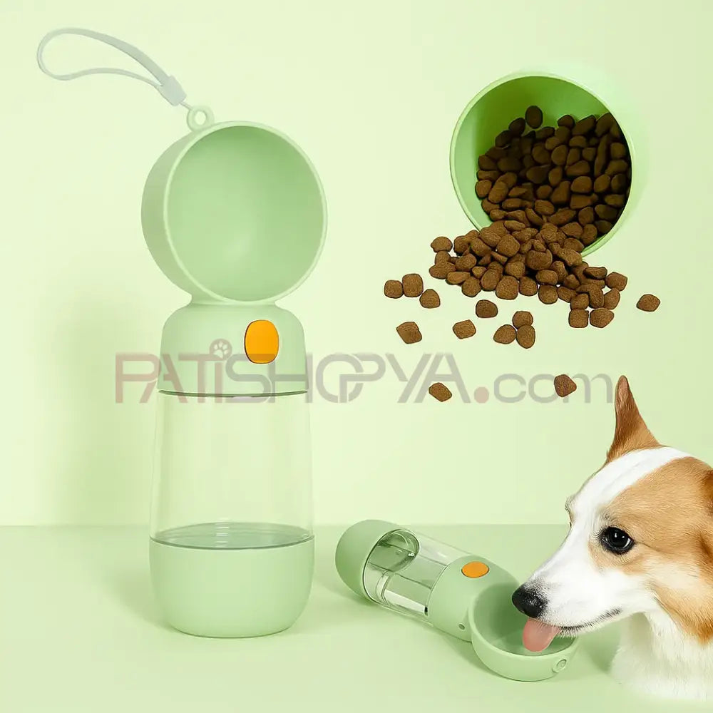 2 Bölmeli Dış Mekan Suluk 400ml + 182ml (KUTULU) Kedi ve Köpek Mama Su Kabı