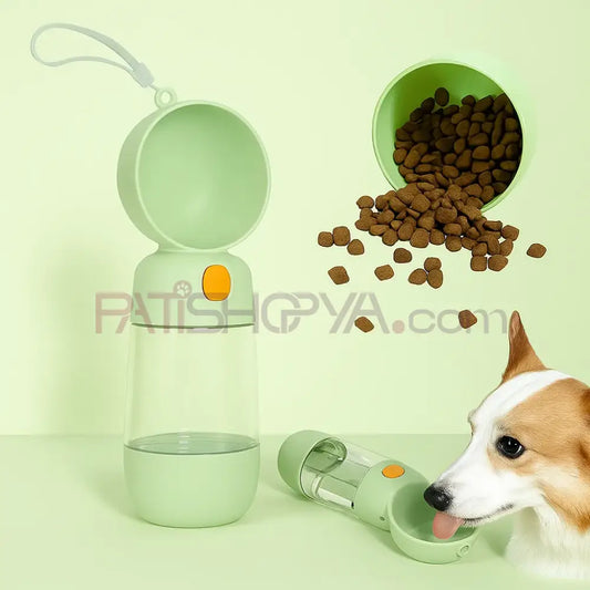 2 Bölmeli Dış Mekan Suluk 400ml + 182ml (KUTULU) Kedi ve Köpek Mama Su Kabı