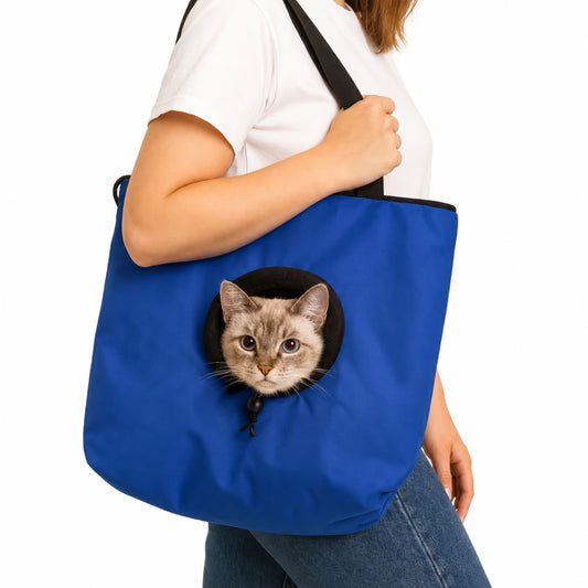 Mavi Omuz Askılı Kedi Taşıma Çantası