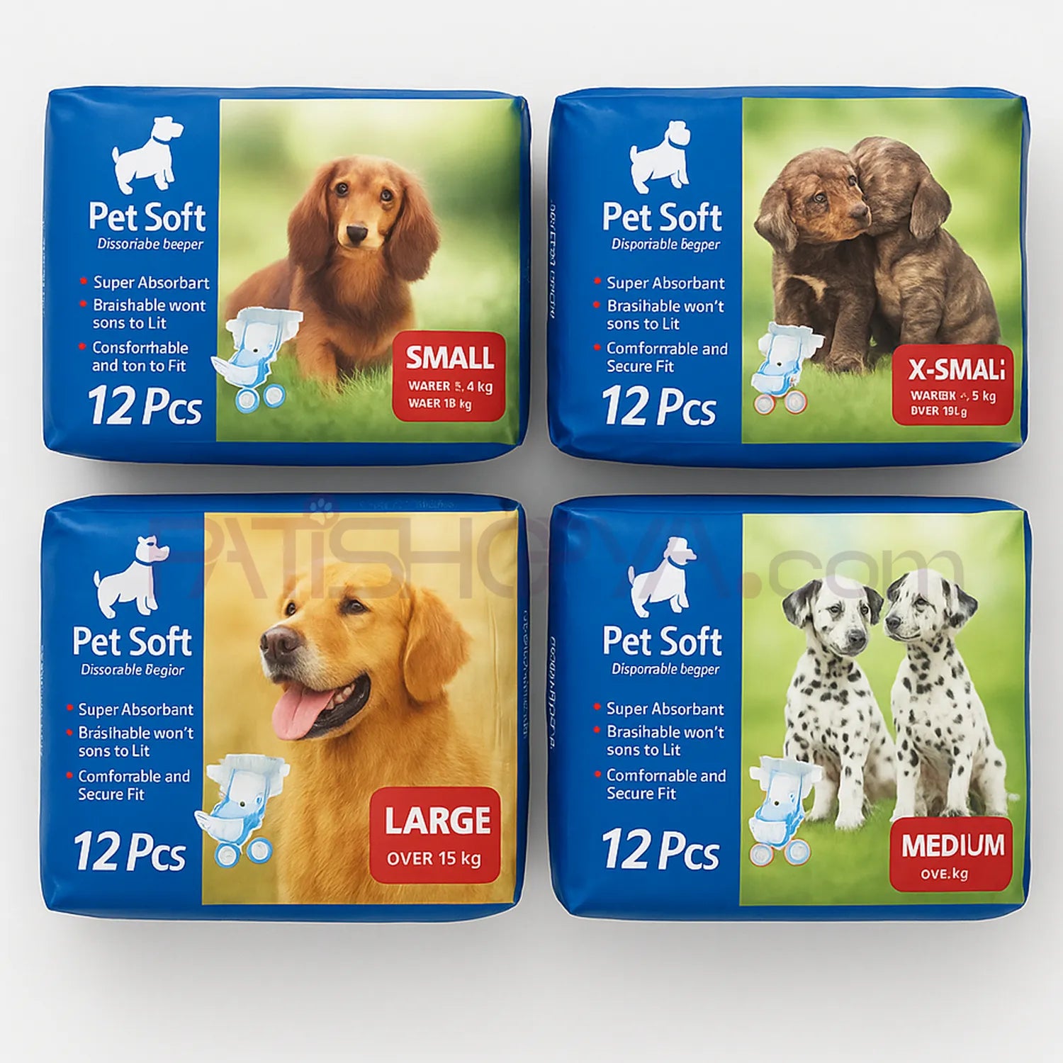 12Lİ PAKET KÖPEK BEZİ XL