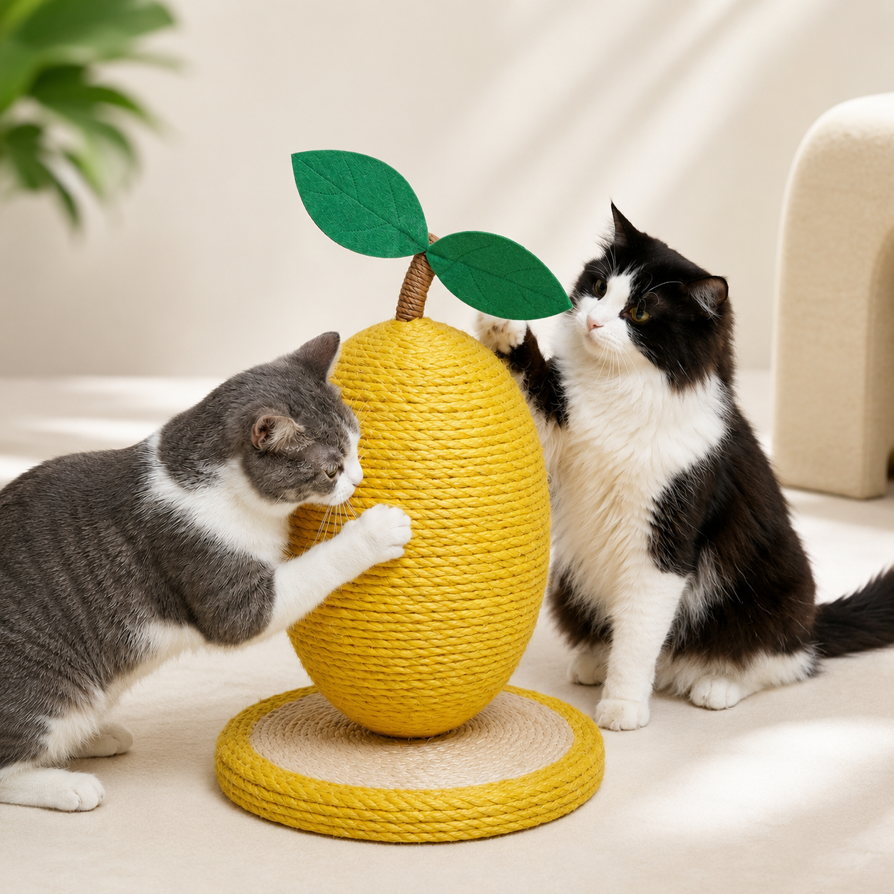 Hasır İp Limon Kedi Tırmalama Tahtası 18x25 CM (İTHAL)