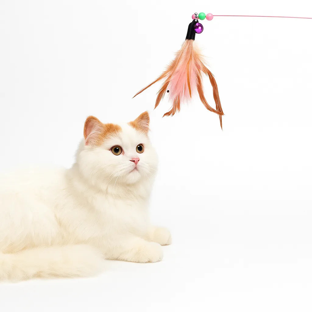 Kedi Tüylü Oyun Oltası 90 CM