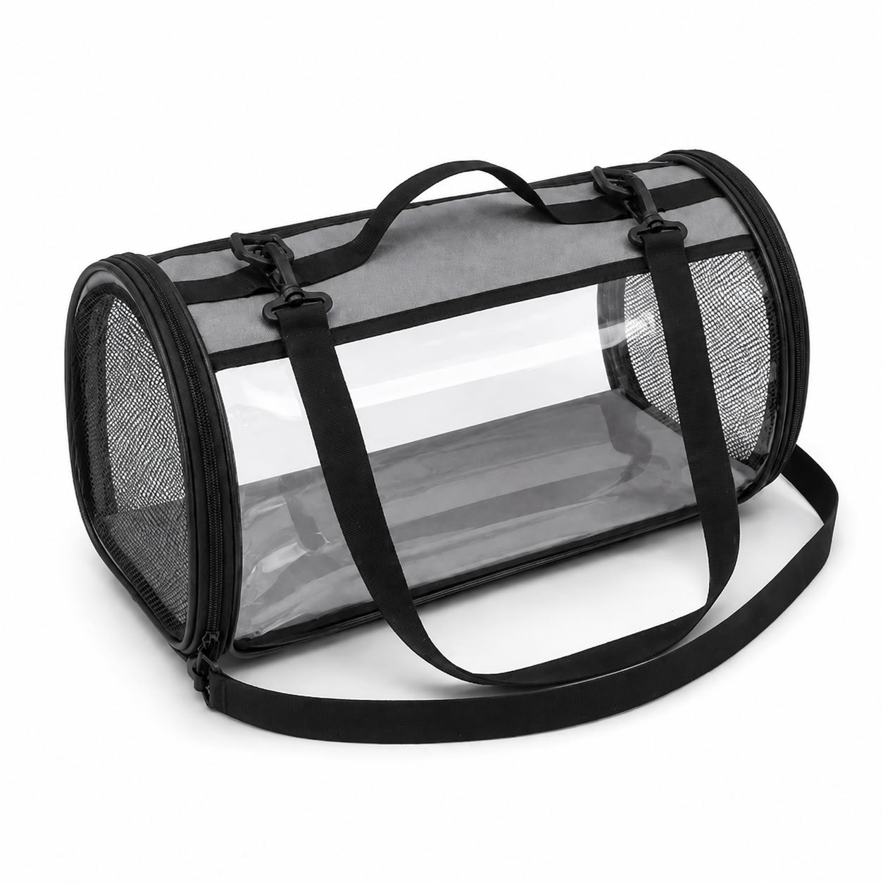 Gri Flybag Şeffaf Çanta (Karton Taban)