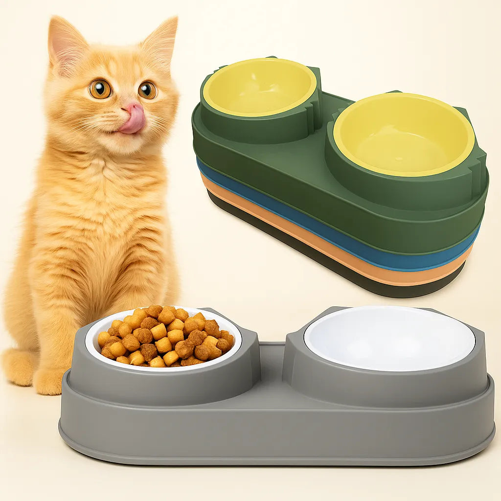 LUX PLASTİK İKİLİ MAMA SU KABI