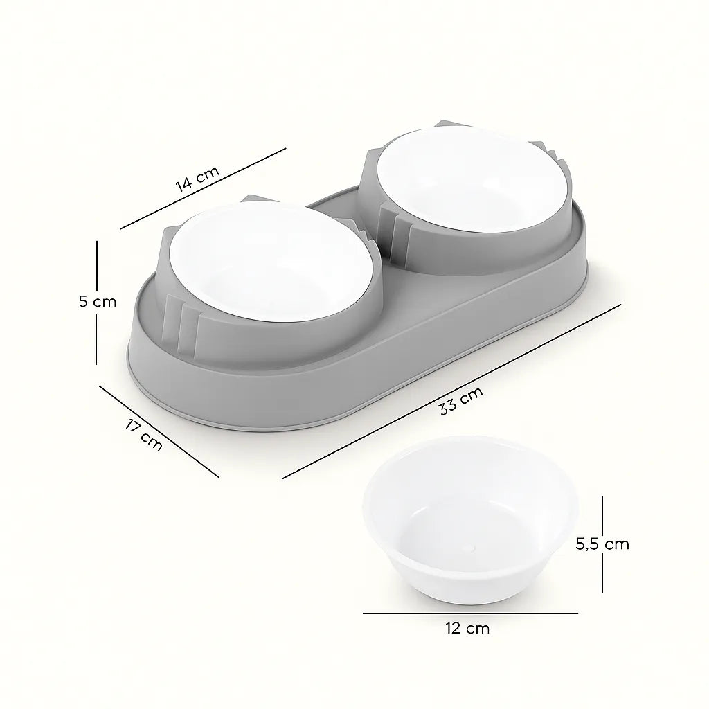 LUX PLASTİK İKİLİ MAMA SU KABI