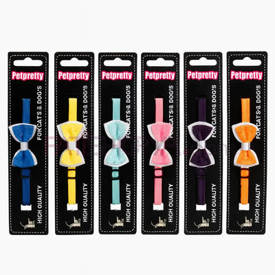 PETPRETTY Papyonlu Evcil Hayvan Boyun Tasması (12Lİ PAKET) Kedi ve Köpek Tasmaları
