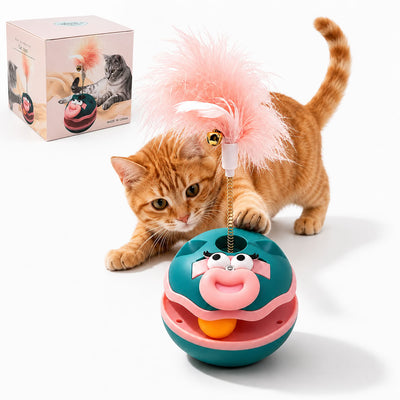 Toplu Tüylü Lux Kedi Hacıyatmaz Oyuncağı
