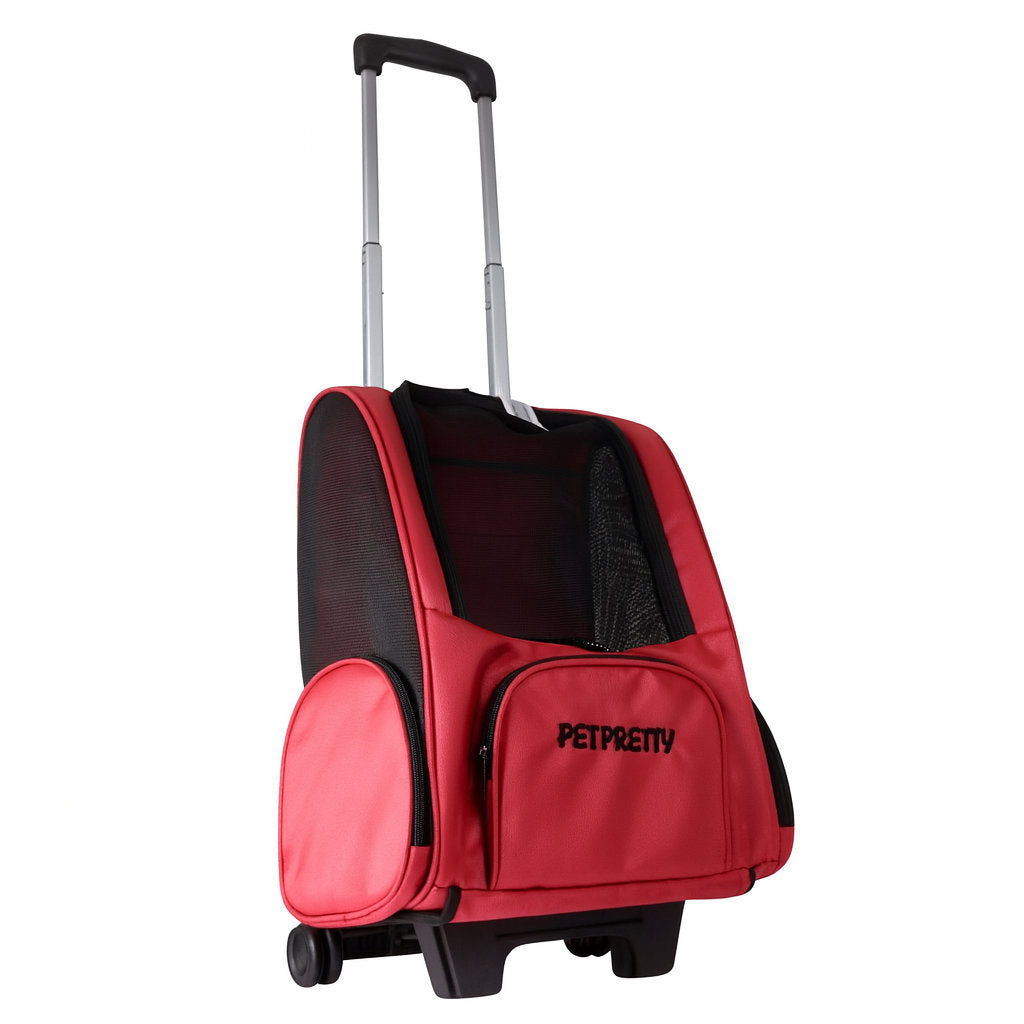 ÇEKÇEKLİ SIRT ÇANTASI KIRMIZI 32X28X46CM