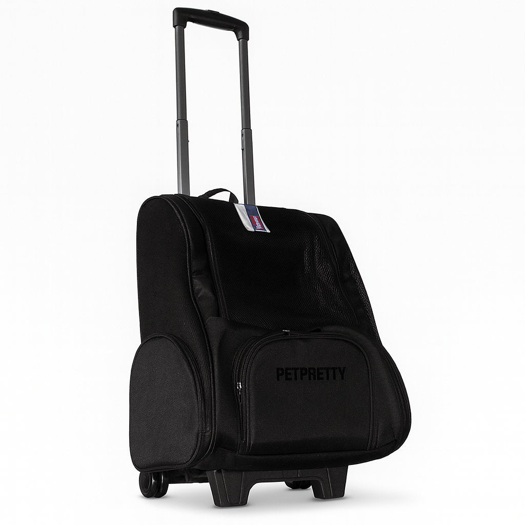 ÇEKÇEKLİ SIRT ÇANTASI SİYAH 32X28X46CM