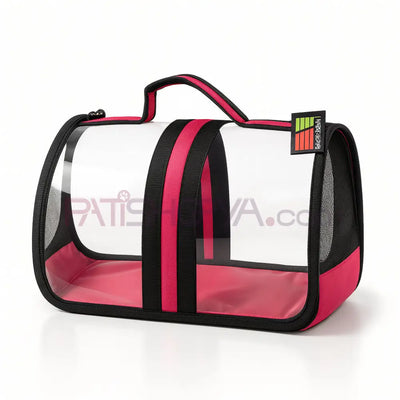 BACCO MİLANO ŞEFFAF ÇANTA PEMBE 44x28x28 cm