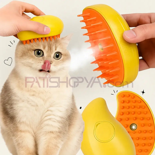 Buharlı Kedi Köpek Fırçası (KUTULU) Kedi ve Köpek Tarak Fırçalar