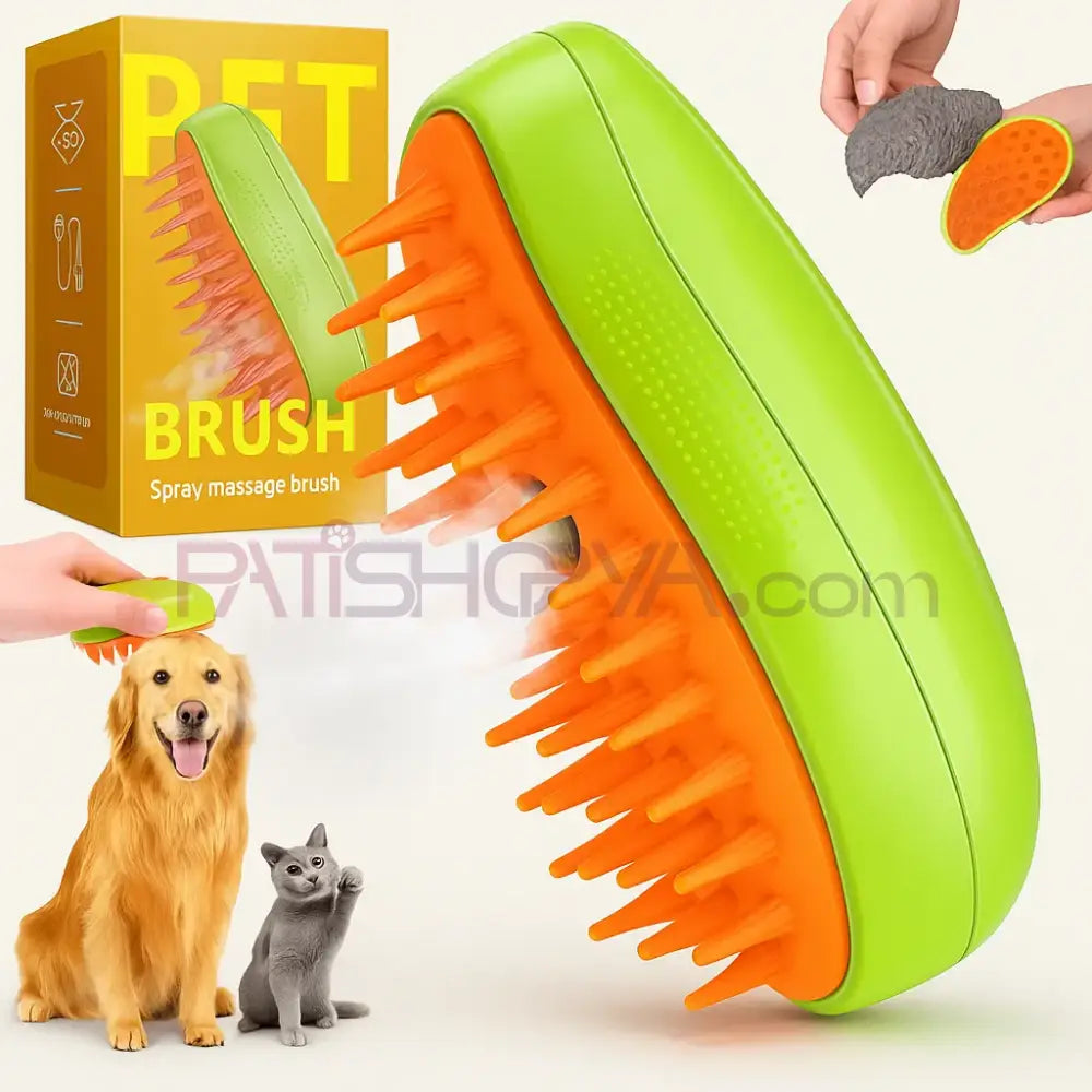 Buharlı Kedi Köpek Fırçası (KUTULU) Kedi ve Köpek Tarak Fırçalar
