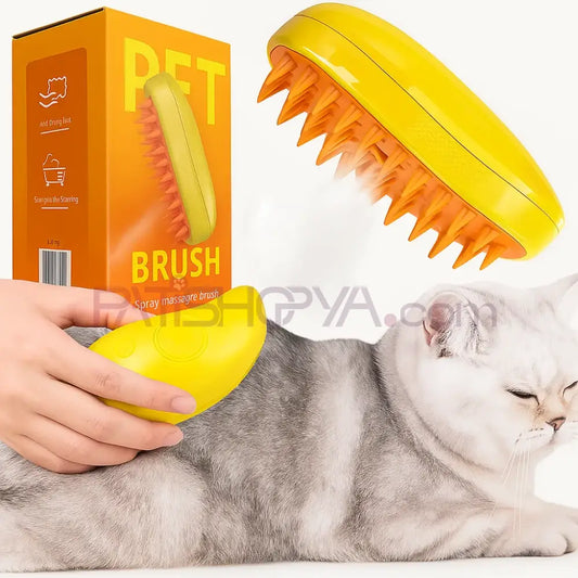Buharlı Kedi Köpek Fırçası (KUTULU) Kedi ve Köpek Tarak Fırçalar