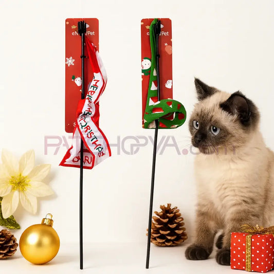 Evcil Hayvan Yılbaşı Konsepti Olta Kedi Olta Oyuncakları
