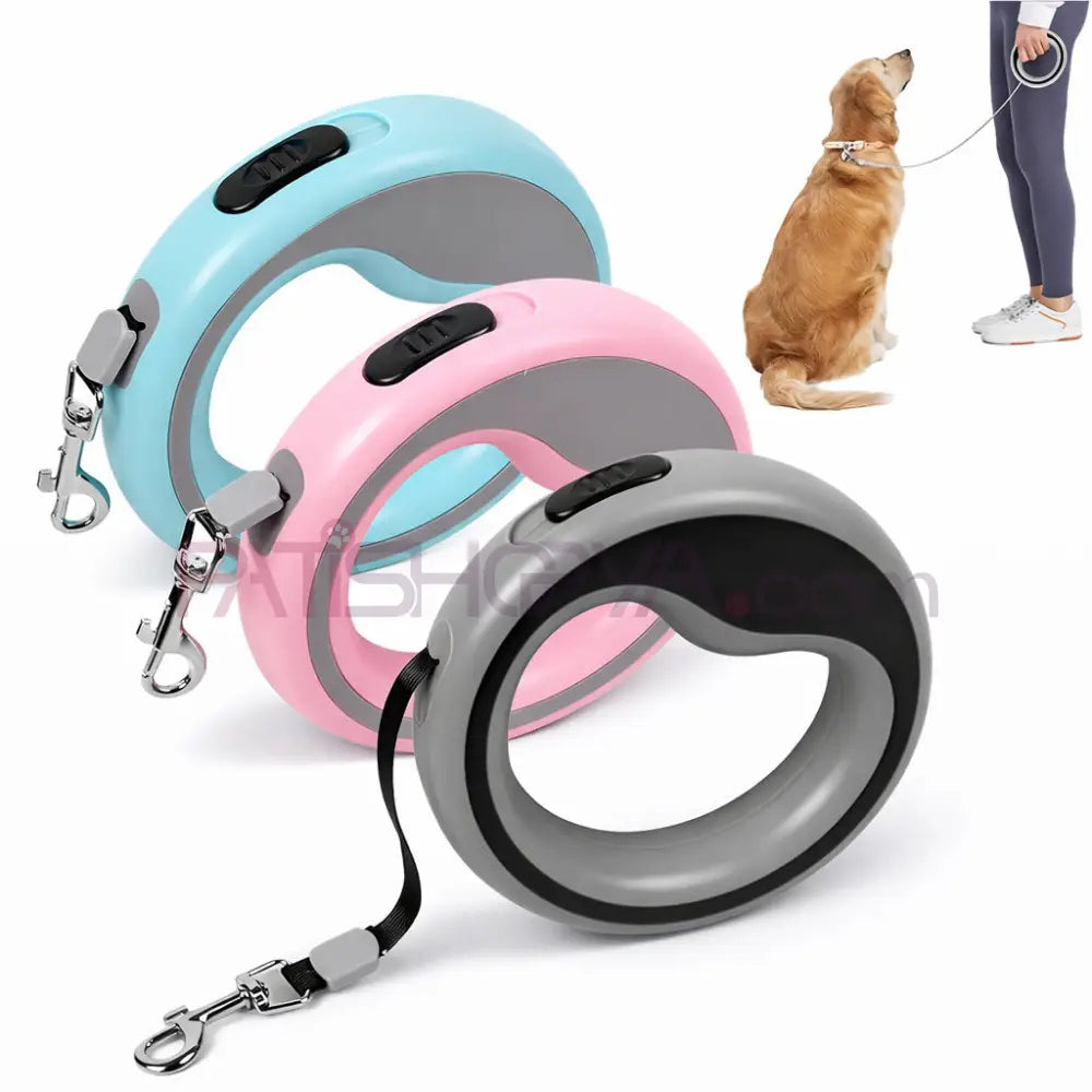 Halka model 2.5 metre lüks otomatik uzayan köpek gezdirme tasması