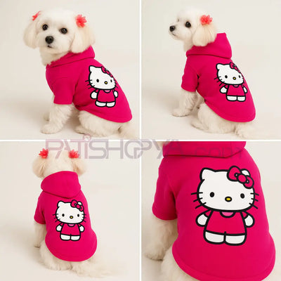 Hello Kitty Sweatshirt S-M-M-L-XL (5 BEDEN SET) Kedi ve Köpek Kıyafeti