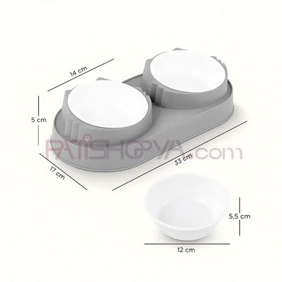 LUX PLASTİK İKİLİ MAMA SU KABI Kedi ve Köpek Mama Su Kabı