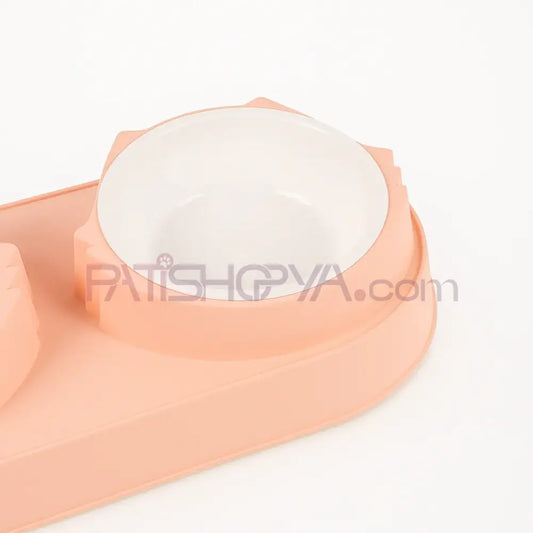 LUX PLASTİK İKİLİ MAMA SU KABI Kedi ve Köpek Mama Su Kabı