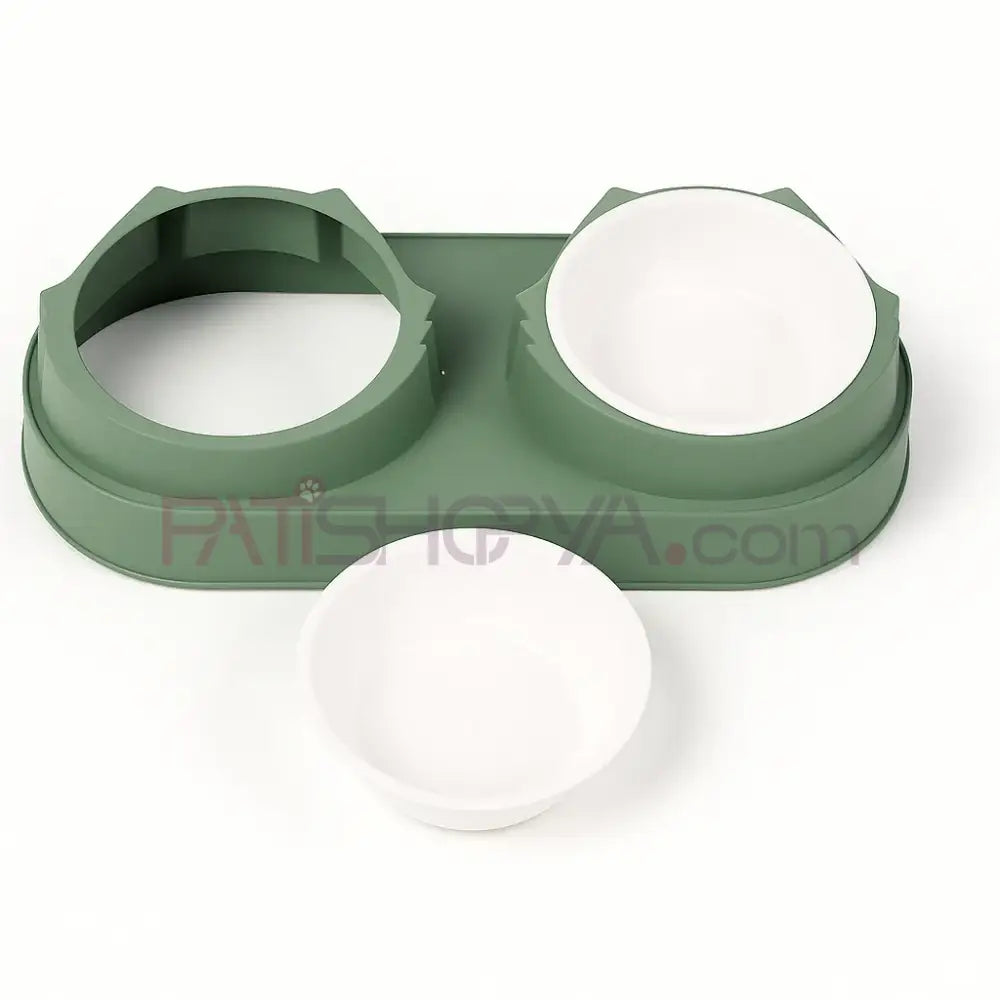 LUX PLASTİK İKİLİ MAMA SU KABI Kedi ve Köpek Mama Su Kabı