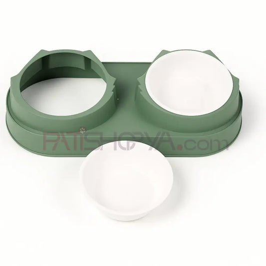 LUX PLASTİK İKİLİ MAMA SU KABI Kedi ve Köpek Mama Su Kabı