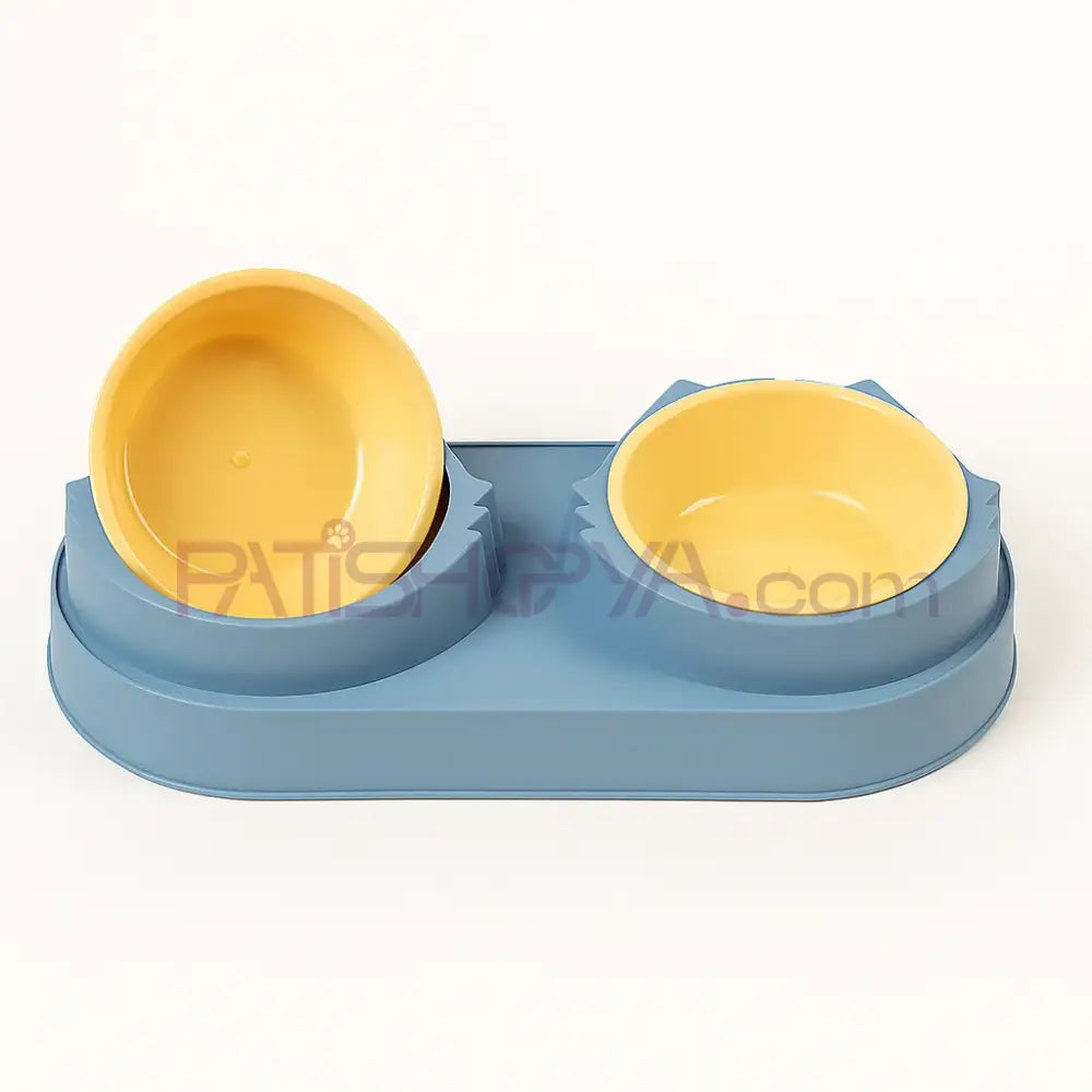 LUX PLASTİK İKİLİ MAMA SU KABI Kedi ve Köpek Mama Su Kabı