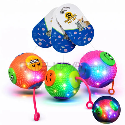 IŞIKLI Slime Kuyuklu Sesli Evcil Hayvan Oyun Topu 7,5 CM (Karton Askılı)