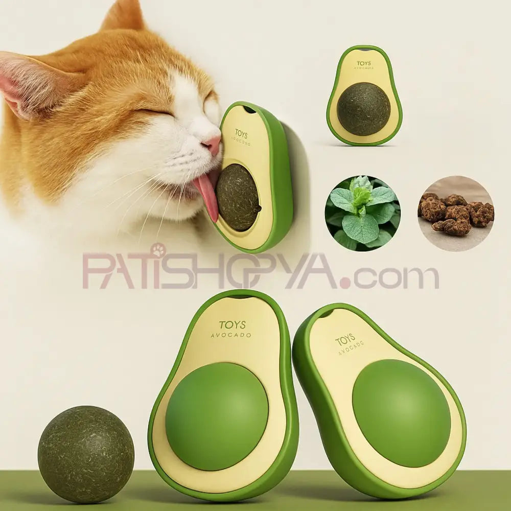 Kedi Avakado Model Catnip Yalama Topu Kedi Oyuncakları