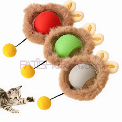 Kedi Oyun Topu Akıllı Hareketli İnteraktif Tüylü USB Şarjlı