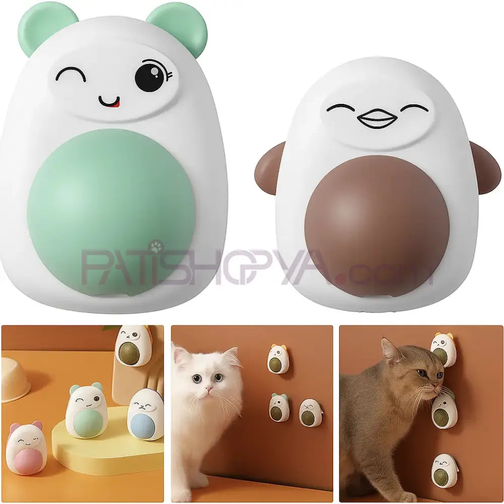 Kedi Yalama Topu Panda Model İTHAL Kedi Oyuncakları