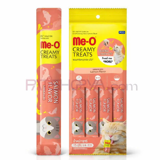 Me-O CREAMY TREATS SOMON BALIĞI 4X15GR 12’Lİ Me-O Kedi Mamaları