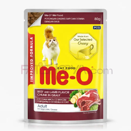 Me-O DANA&KUZU ETİ KEDİ YAŞMAMA 80GR 12’Lİ Me-O Kedi Mamaları