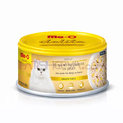 Me-O DELITE TON BALIĞI VE PEYNİRLİ KEDİ KON.80GR 24’LÜ Me-O Kedi Mamaları