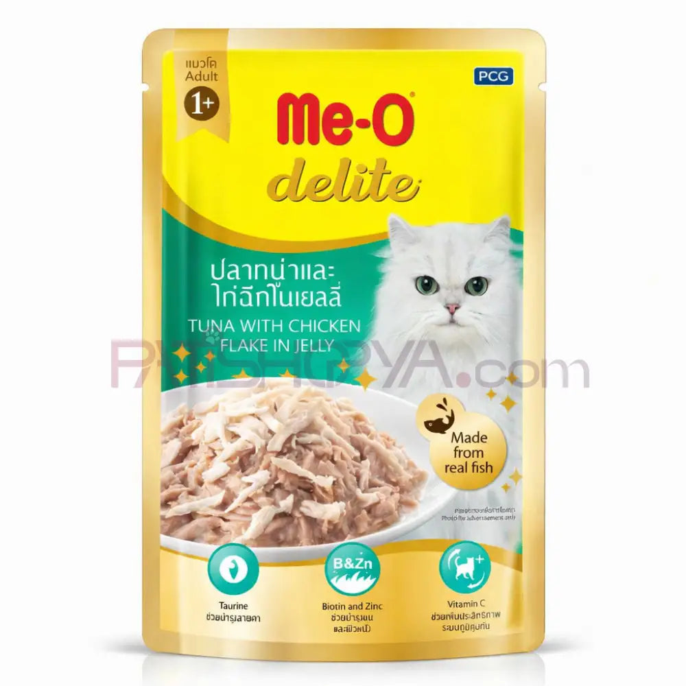 Me-O DELITE YAVRU KEDİ TAVUK PÜRE- KEÇİ SÜTÜ-SOMON BAL.70GR 12’Lİ Me-O Kedi Mamaları