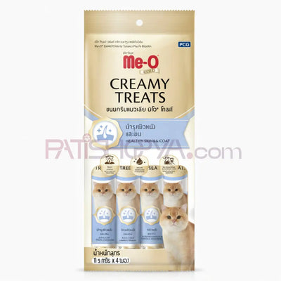 Me-O GOLD CREAMY TREATS TON BAL.İLAVE BİOTİN 4X15GR 12’Lİ Me-O Kedi Mamaları