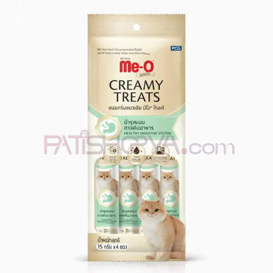 Me-O GOLD CREAMY TREATS TON BAL.İLAVE PROBİYOTİK 4X15GR 12’Lİ Me-O Kedi Mamaları