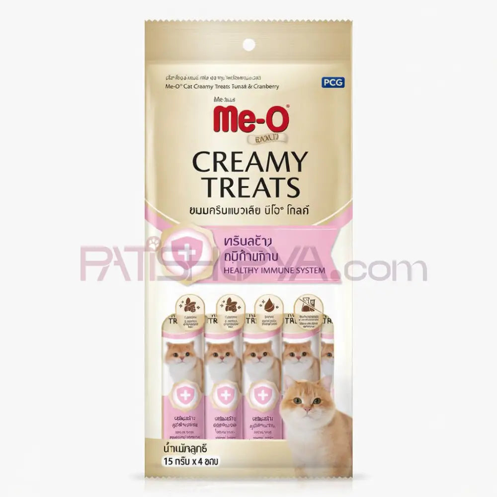 Me-O GOLD CREAMY TREATS TON BAL.İLAVE TURNA YEMİŞİ 12’Lİ Me-O Kedi Mamaları